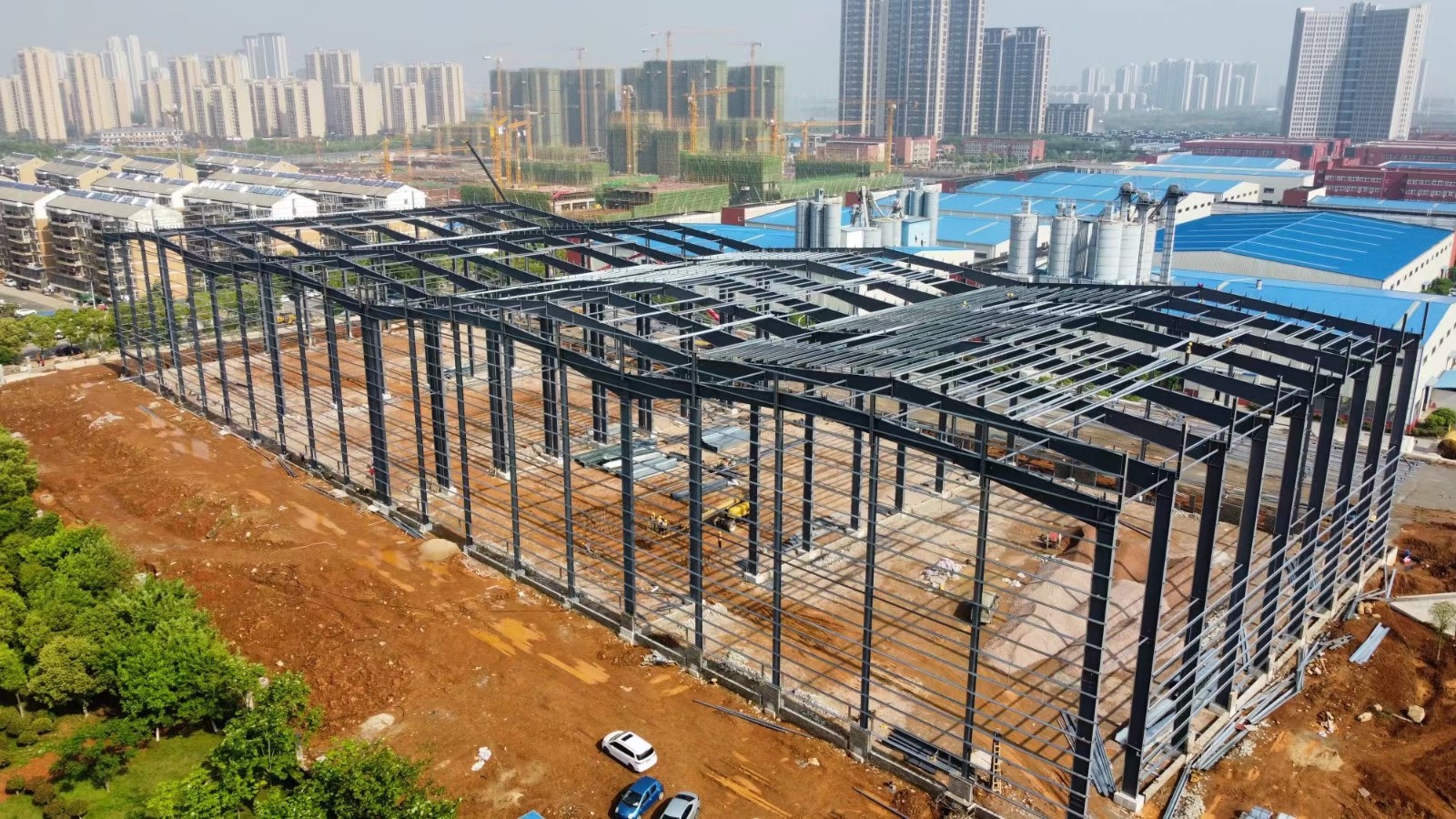 仙桃新能源工厂钢结构厂房